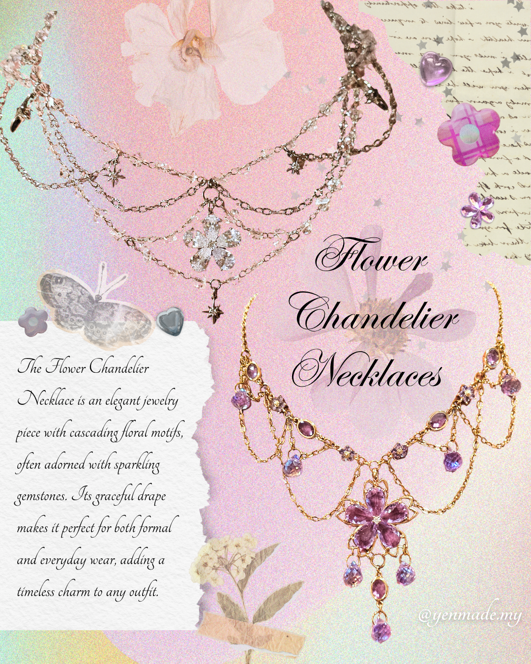 Flower Chandelier Necklaces 🌸✨️